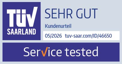 TÜV Saarland Siegel – Service SEHR GUT
